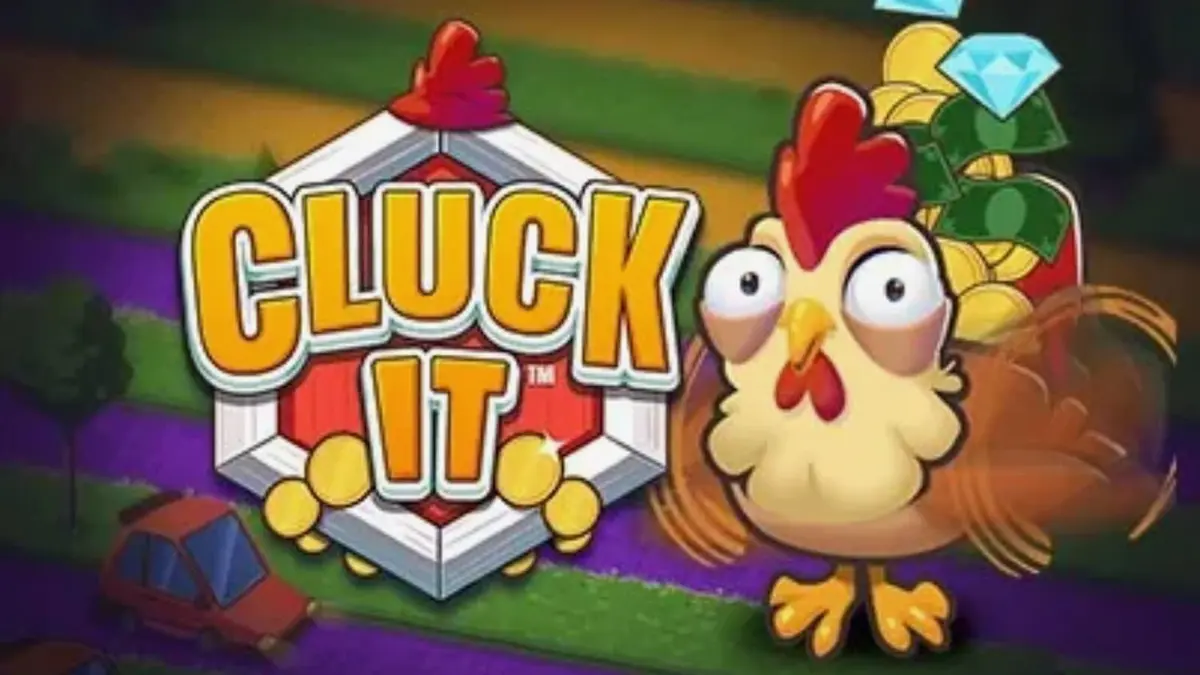 Pemandangan pertanian ceria di permainan Cluck It