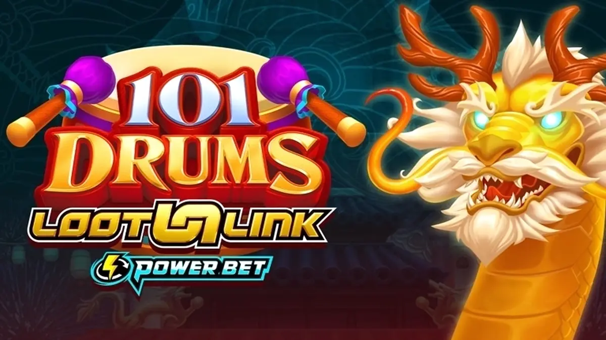 Tampilan antarmuka permainan slot 101 Drums pada layar ponsel pintar
